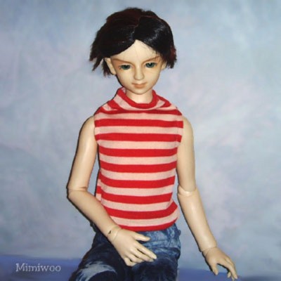 TSD149 Mimiwoo 1/3  bjd SD13 Boy & Girl Outfit - Tank Top Red